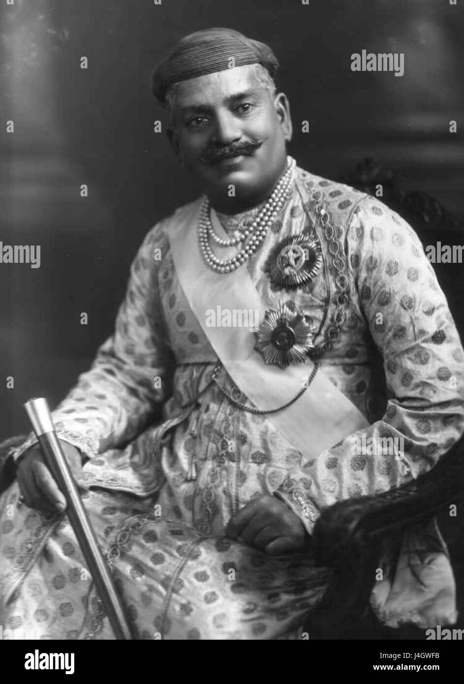 Gaekwad Maharaja Sayajirao III, de Baroda, 1919 Banque D'Images