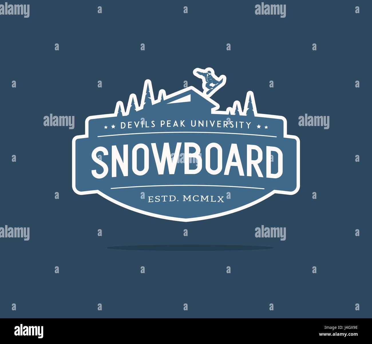 Vector hiver snowboard concept Illustration de Vecteur