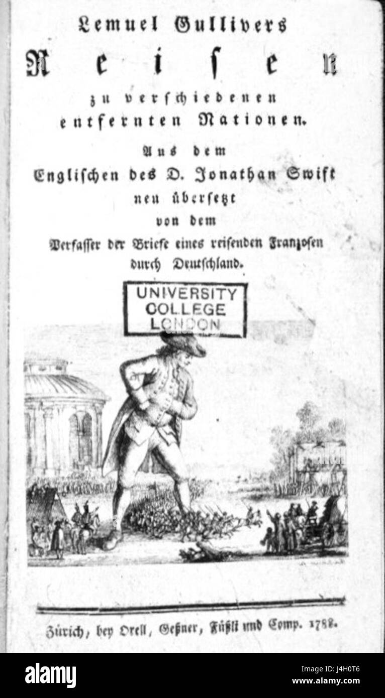 Gulliver Swift 1788 Banque D'Images