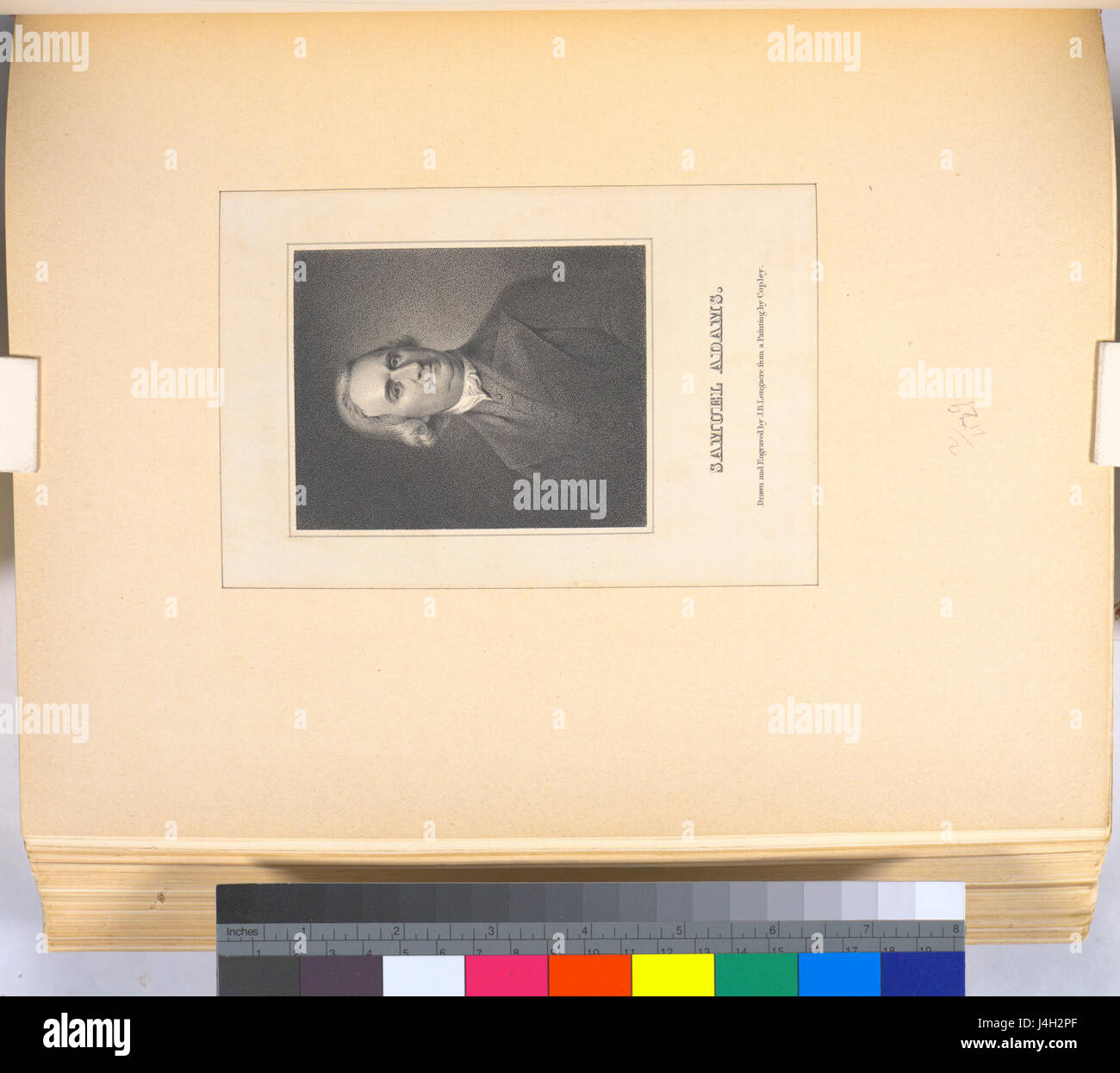 Samuel Adams était une figure clé de la Révolution américaine, connu pour son leadership dans l'organisation de manifestations contre la fiscalité britannique. Son rôle dans la fondation des États-Unis en tant qu’homme d’État et révolutionnaire est mis en évidence dans cette référence de la collection NYPL Hades. Banque D'Images