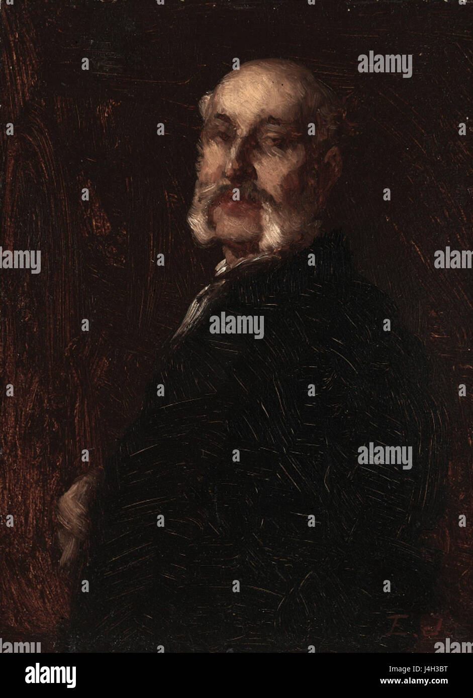 Samuel W. Rowse a été un sujet dans un portrait d'Eastman Johnson, un artiste américain renommé du XIXe siècle. Le portrait de Johnson capture Rowse dans un style classique et réaliste typique de son époque. Banque D'Images