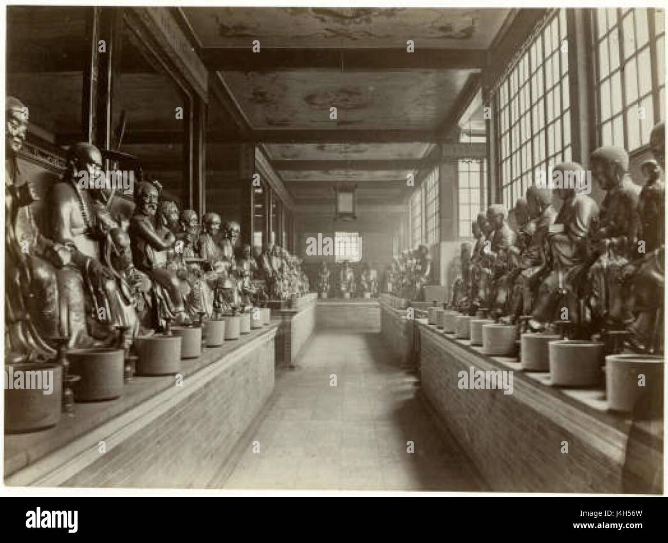 Temple des Cinq cents génies 317 par Lai Afong c1880 s Banque D'Images