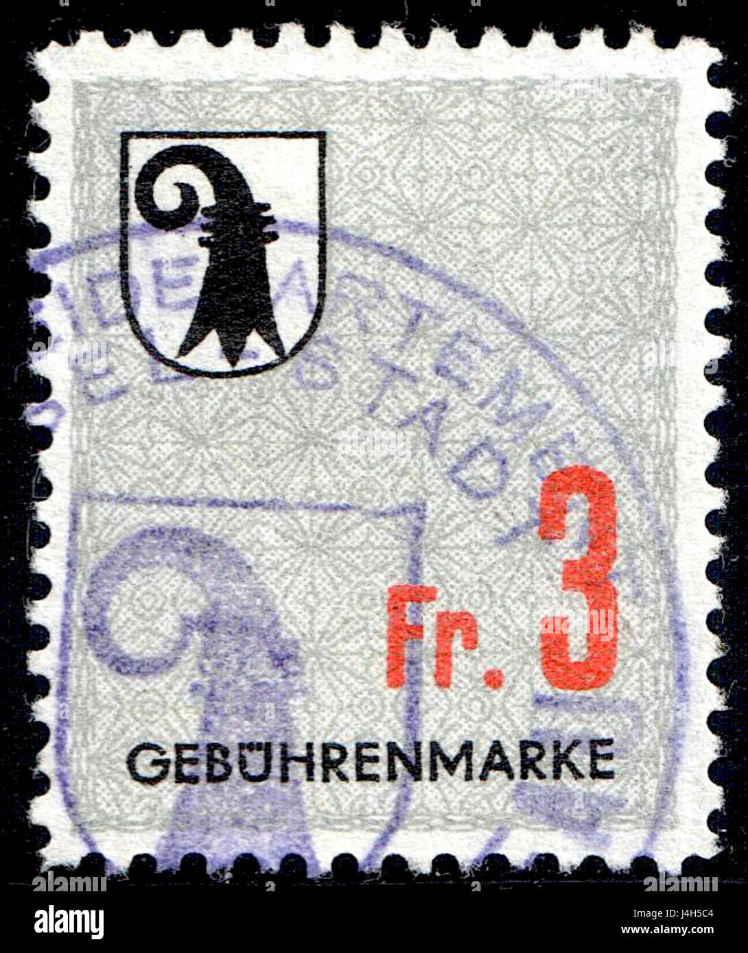 La police de Bâle Suisse 3recettes Fr 105A Banque D'Images