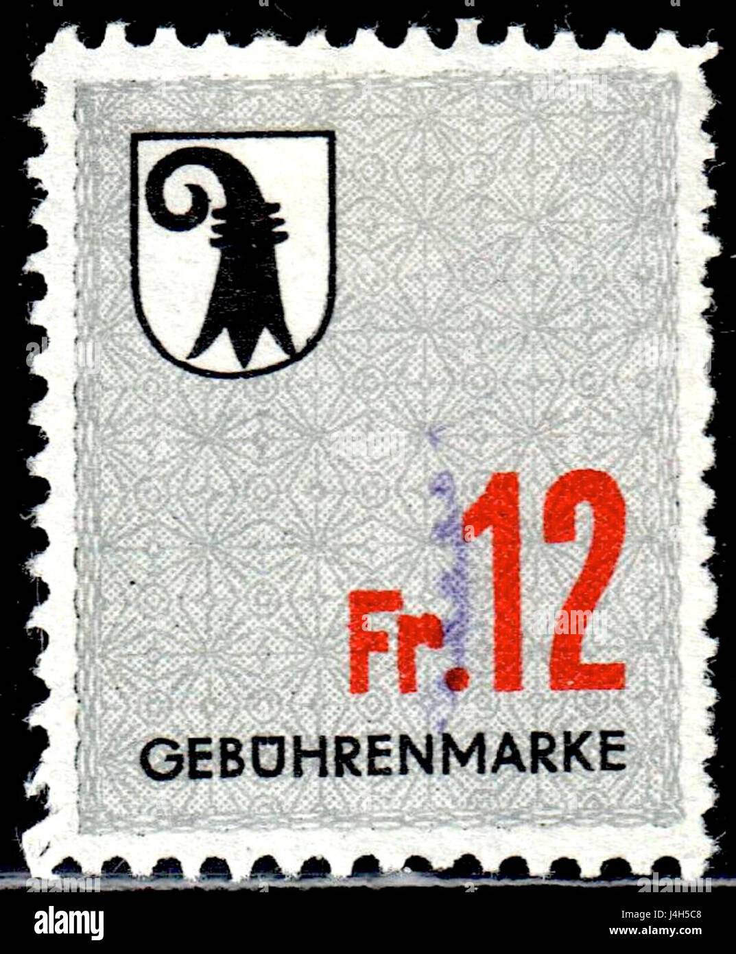 Recettes de la police de Bâle Suisse 12Fr 111A Banque D'Images