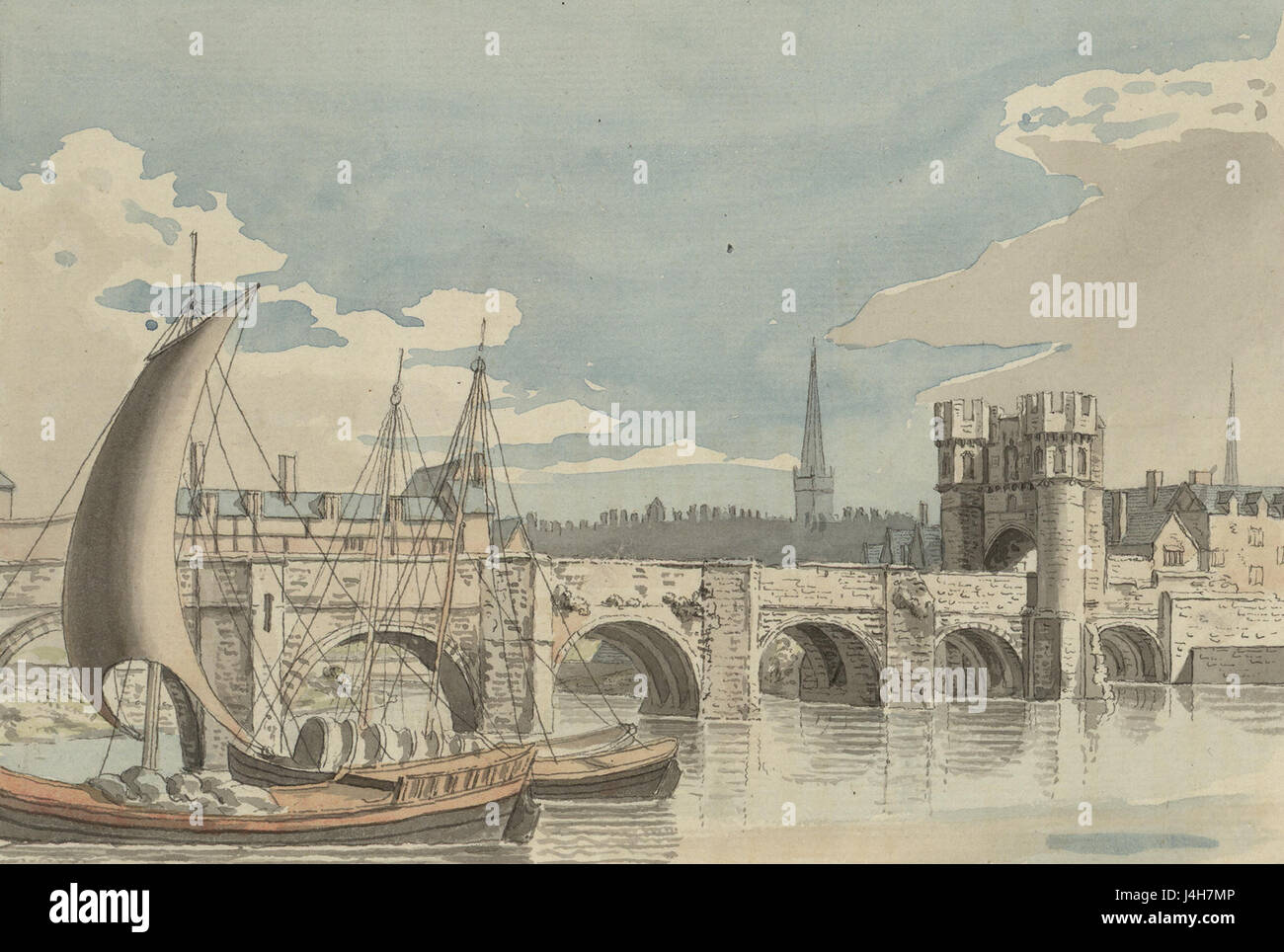 01958 Pont de Shrewsbury Banque D'Images