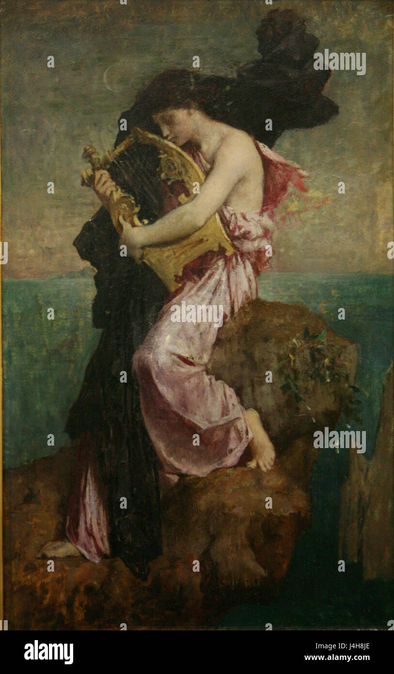 Sahpo embrassant sa lyre Jules Elie Delaunay mg 8276 Banque D'Images
