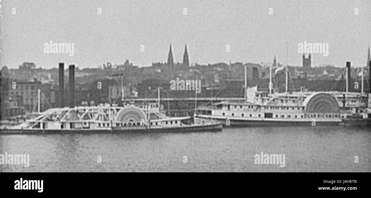 Les bateaux à vapeur, à Albany Banque D'Images