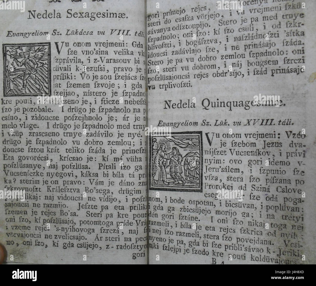 Sejac jerikanski slejpec Szveti j (evangyeliomi, 1804) Banque D'Images