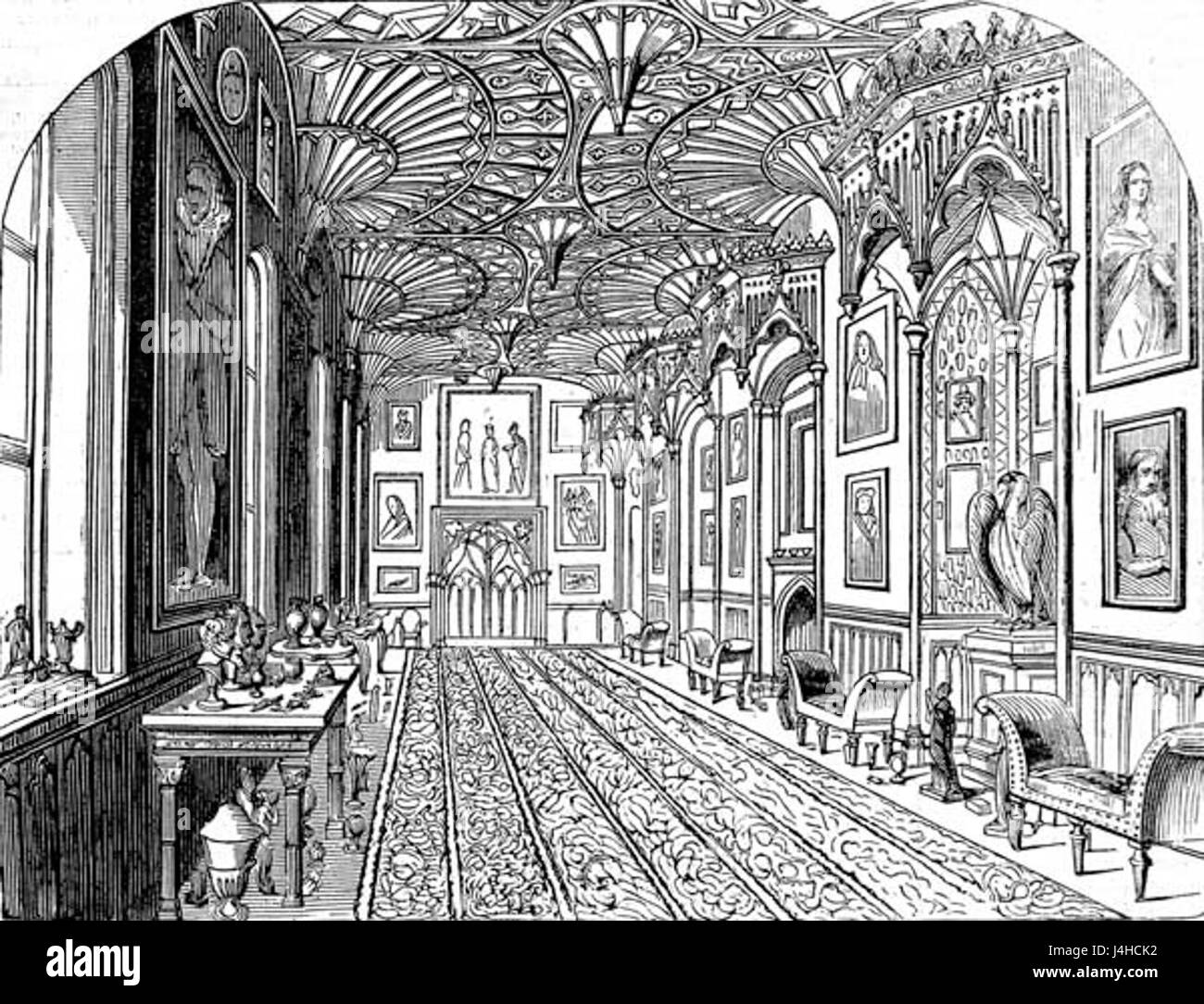 Strawberry Hill Illustrated London News 1842 Banque D'Images