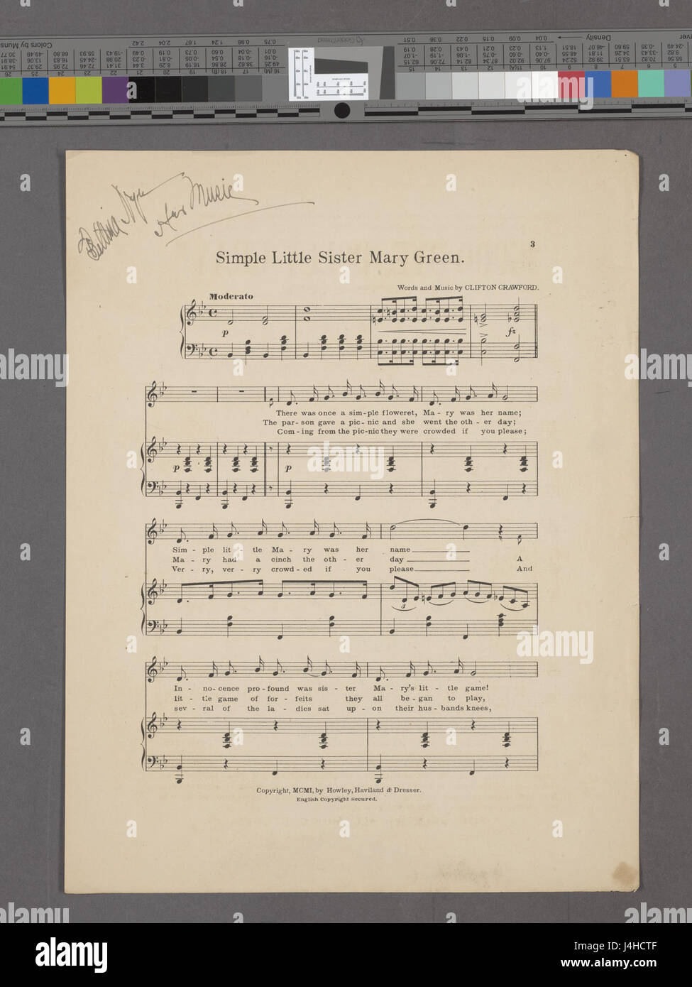 'Simple Little Sister Mary Green' est probablement une référence historique ou littéraire, peut-être une photographie, décrivant une figure nommée Mary Green d'une collection d'archives. Banque D'Images