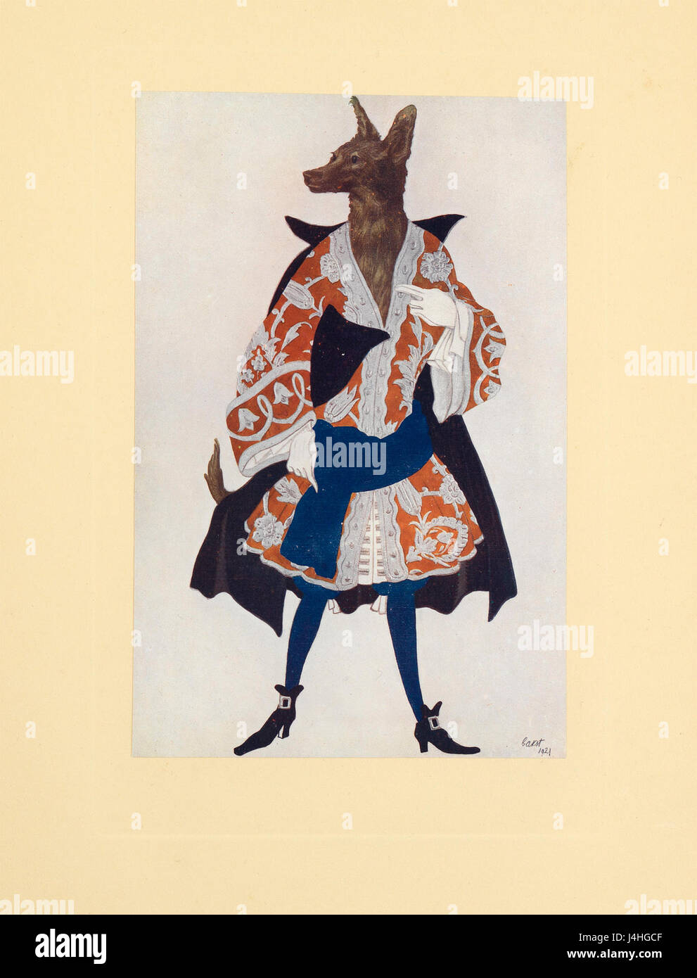 'Sleeping Beauty' par LÃ©sur Bakst présente les designs de costumes vibrants et dynamiques de artistâ€™pour le ballet. Le travail de Bakstâ€™ capture l'élégance et la fantaisie du ballet avec des détails complexes et des combinaisons de couleurs vives. Banque D'Images