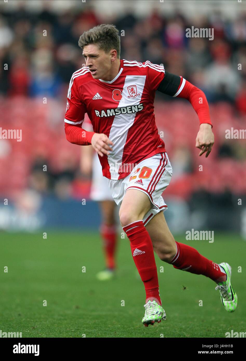 MIDDELSBROUGH MIDDELSBROUGH ADAM ATTEINDRE FC FC LE STADE RIVERSIDE MIDDLESBROUGH ANGLETERRE 08 Novembre 2014 Banque D'Images