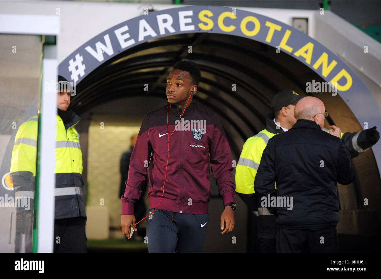 SAIDO BERAHINO ARRIVE À CELT ECOSSE V Angleterre Écosse Glasgow Celtic Park 18 Novembre 2014 Banque D'Images