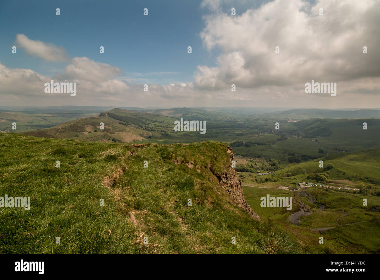 Avis de Mam Tor, l'espoir Vallée, Peak District Banque D'Images