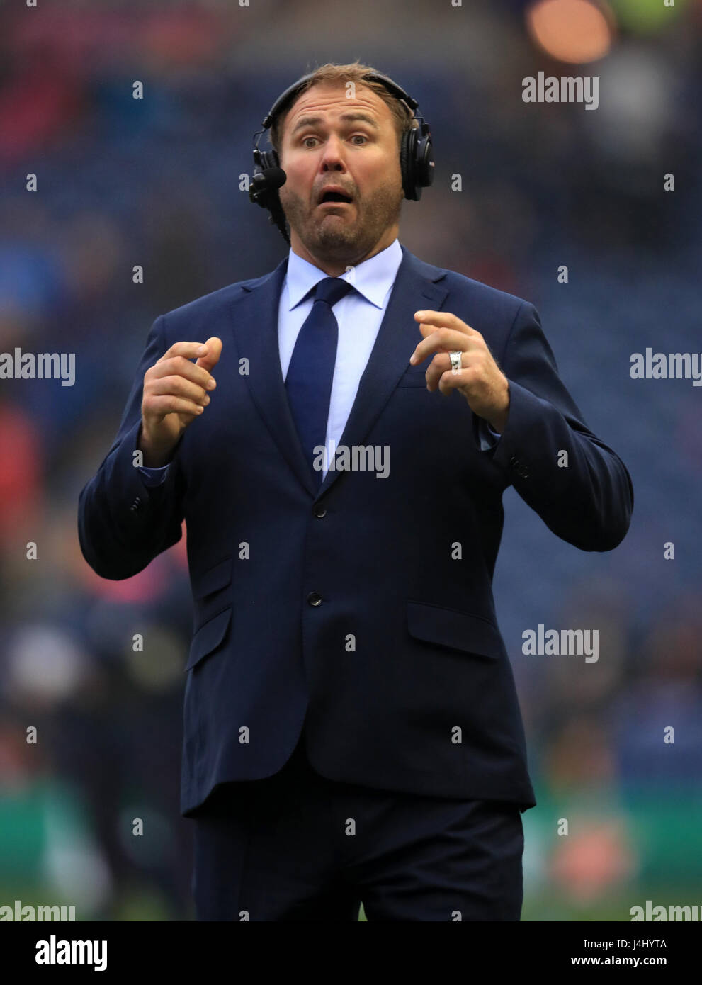 Scott Quinnell lors de la finale de la coupe du défi européen à BT Murrayfield, Édimbourg.APPUYEZ SUR ASSOCIATION photo.Date de la photo: Vendredi 12 mai 2017.Voir PA Story RugbyU final.Le crédit photo devrait se lire comme suit : Mike Egerton/PA Wire Banque D'Images