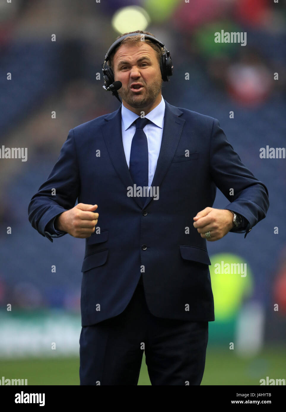 Scott Quinnell lors de la finale de la coupe du défi européen à BT Murrayfield, Édimbourg.APPUYEZ SUR ASSOCIATION photo.Date de la photo: Vendredi 12 mai 2017.Voir PA Story RugbyU final.Le crédit photo devrait se lire comme suit : Mike Egerton/PA Wire Banque D'Images