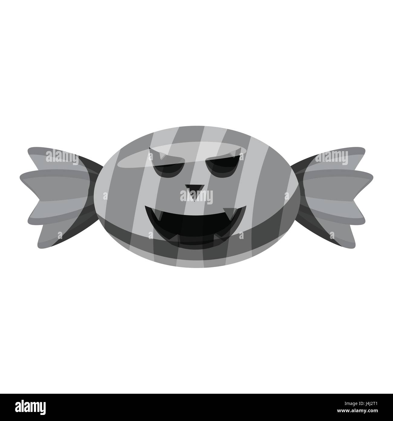 Bonbons d'Halloween, l'icône de style monochrome gris Illustration de Vecteur