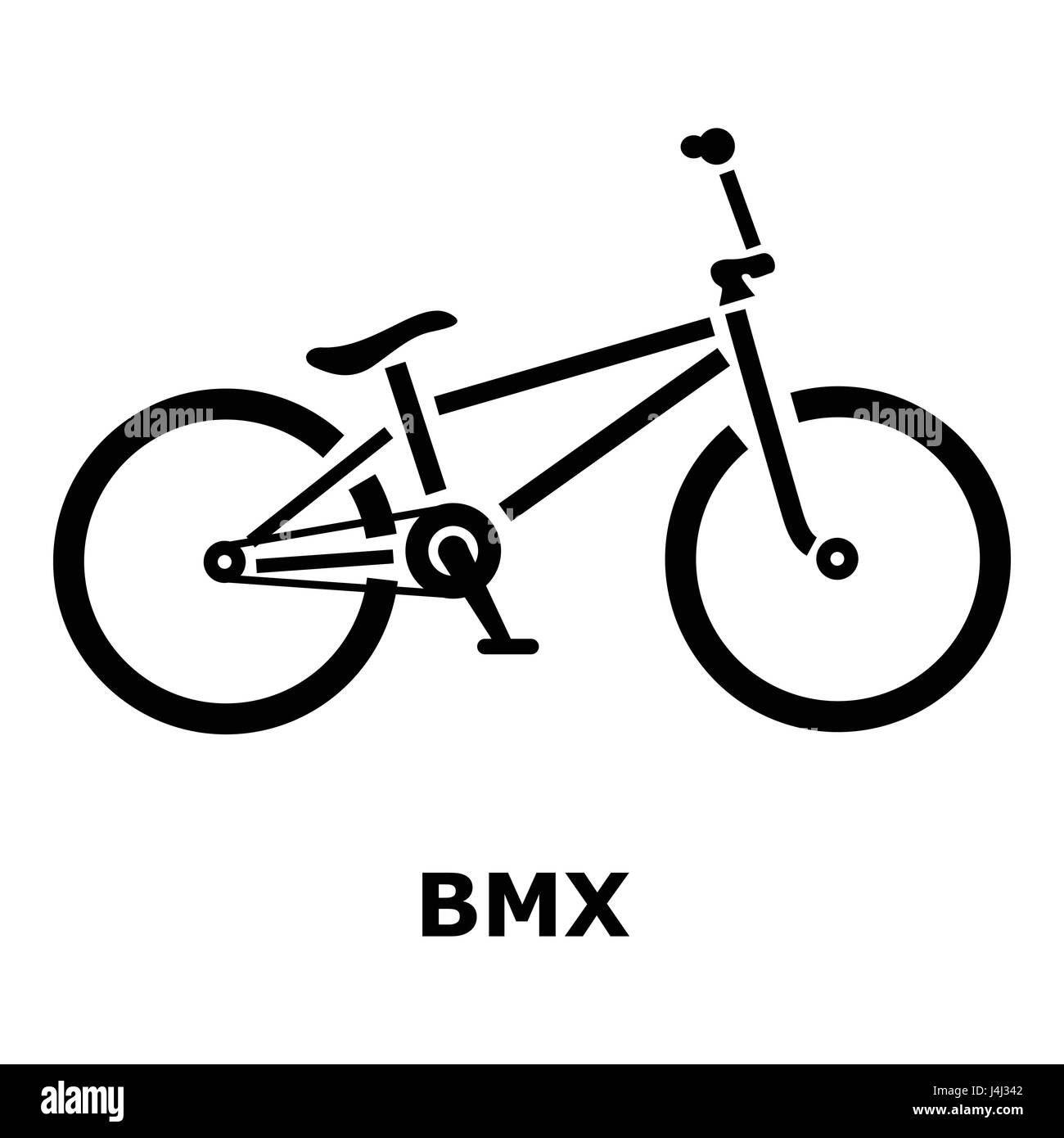 Vélo BMX, icône de style simple. Illustration de Vecteur