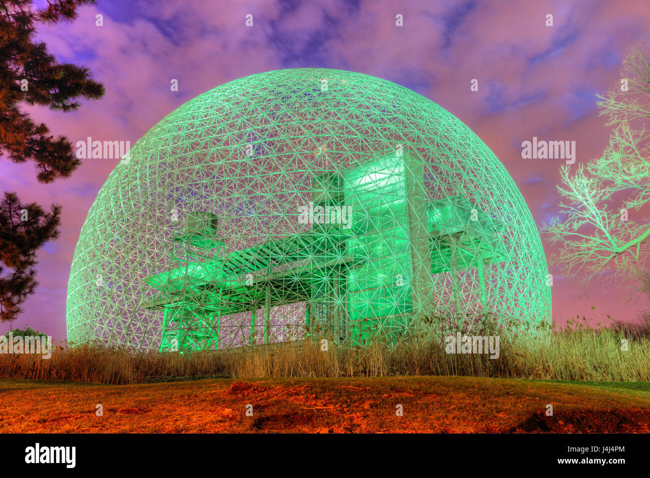 Par Buckminster Fuller Biosphère, Montréal, Québec, Canada Banque D'Images