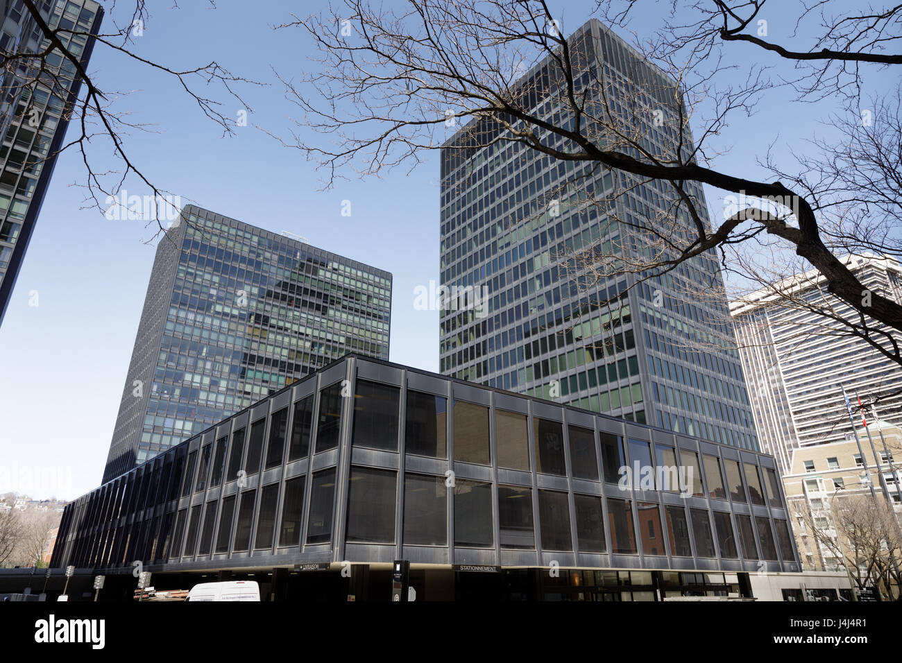 Ludwig Mies van der Rohe conçus Westmount Square, Montréal, Québec, Canada Banque D'Images