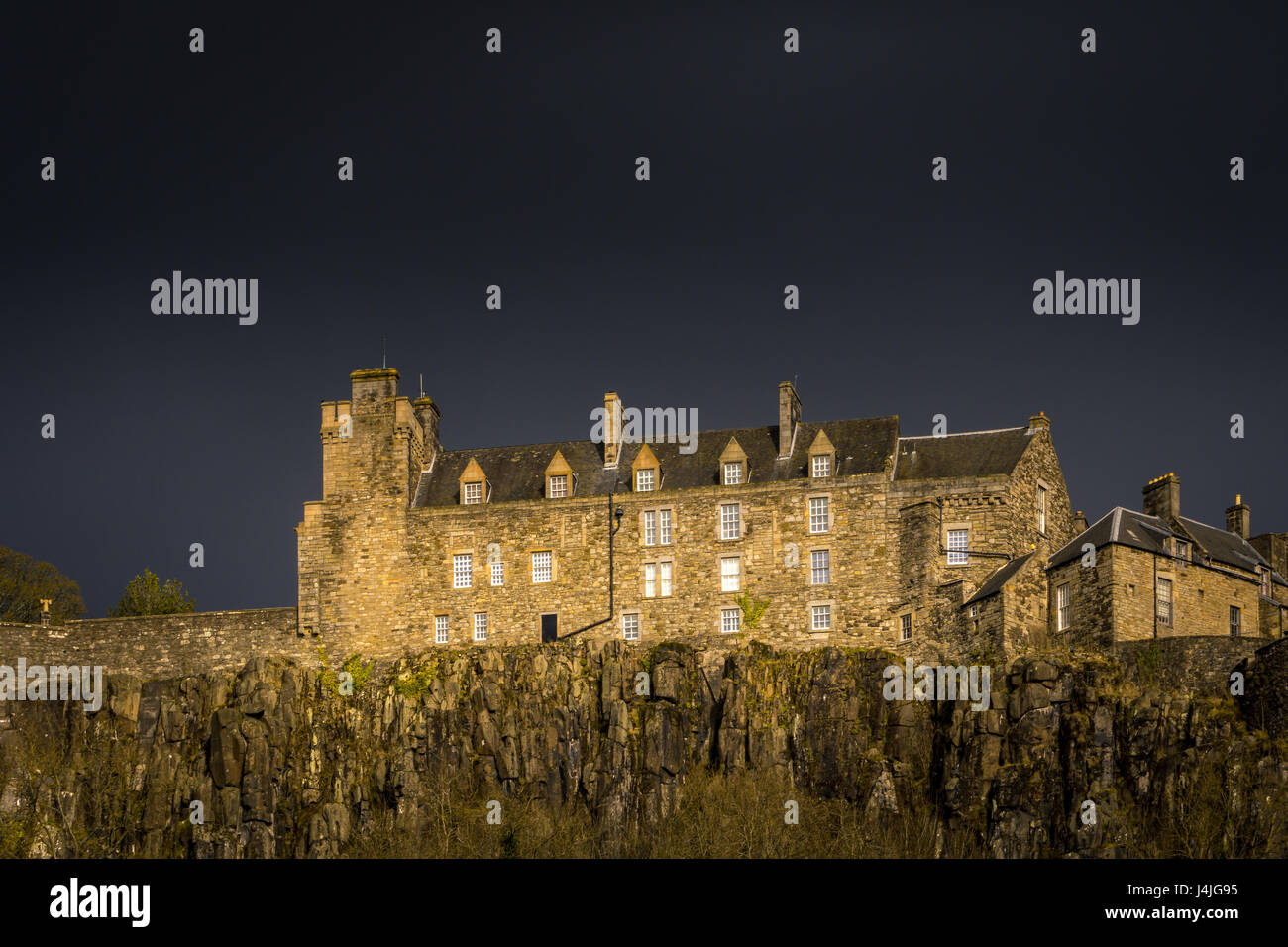 Tempête sur le château de Stirling Banque D'Images