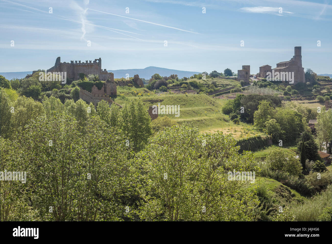 Italie, Latium, Tuscania, vue de la vieille ville Banque D'Images