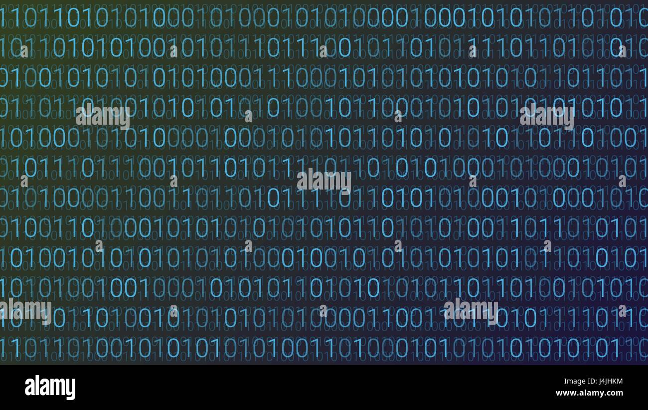 Résumé Arrière-plan technique. Code informatique binaire. Vector Illustration Illustration de Vecteur