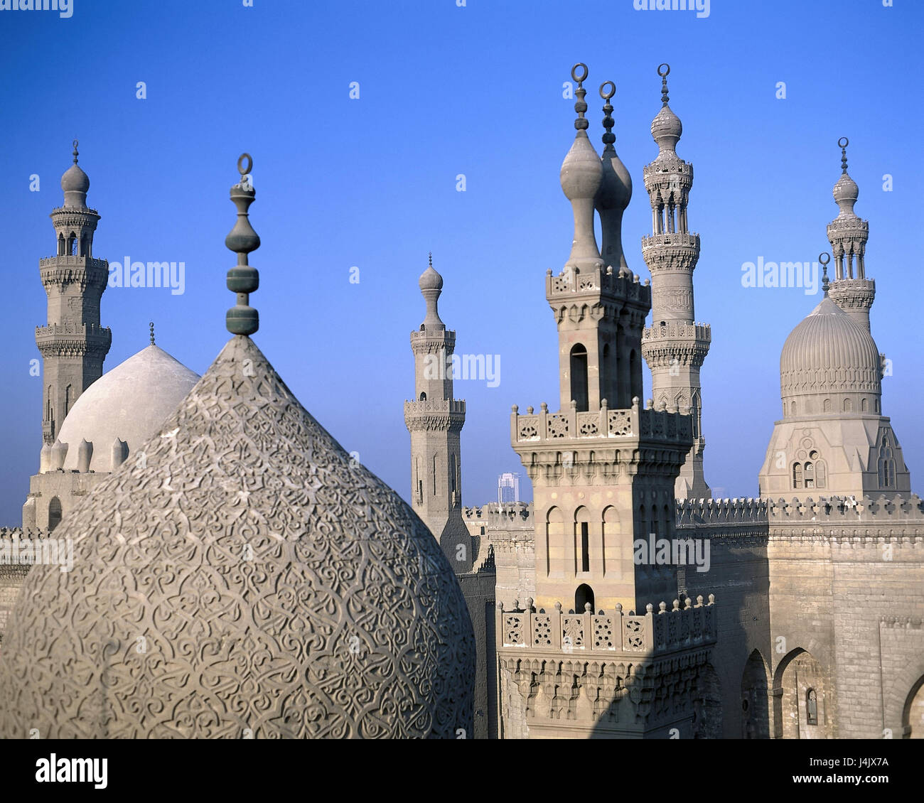 Egypte, Le Caire, mosquée du sultan Hassan, détail le nord-est de l'Afrique, le Moyen-Orient, l'avant à l'Est, la ville, capitale, ville, immeuble, Metropolis, Sultan Hassan Moschee, construit en 1356 - en 1363, l'architecture, l'mamulukisch, point d'intérêt, tombe mosquée, structure, point d'intérêt, mosquée, Sultan Hassan, minarets, tours, dome Banque D'Images