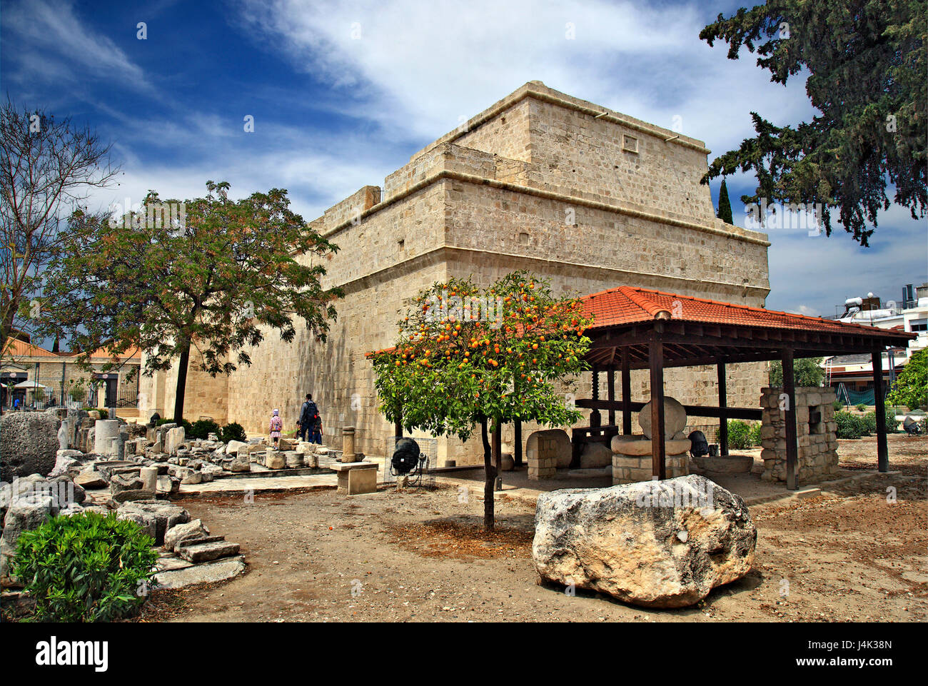 Le château de Lemessos (Limassol) abritant le musée médiéval de Chypre. Banque D'Images