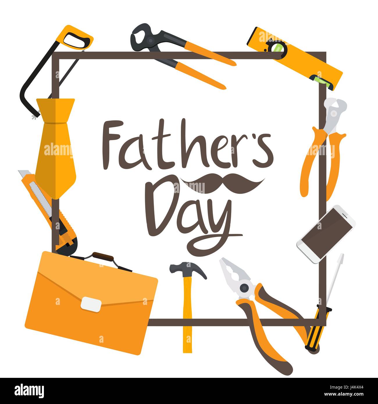 Arrière-plan la Fête des pères. Meilleur Papa Vector Illustration Illustration de Vecteur