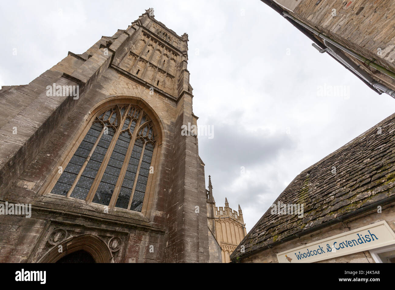 Tour de St Jean Baptiste l'église paroissiale, Cirencester, Gloucestershire, Angleterre Banque D'Images