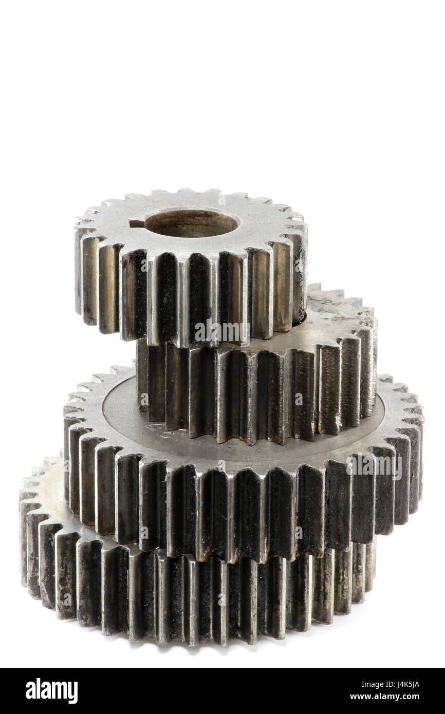 Cogs isolé sur fond blanc Banque D'Images