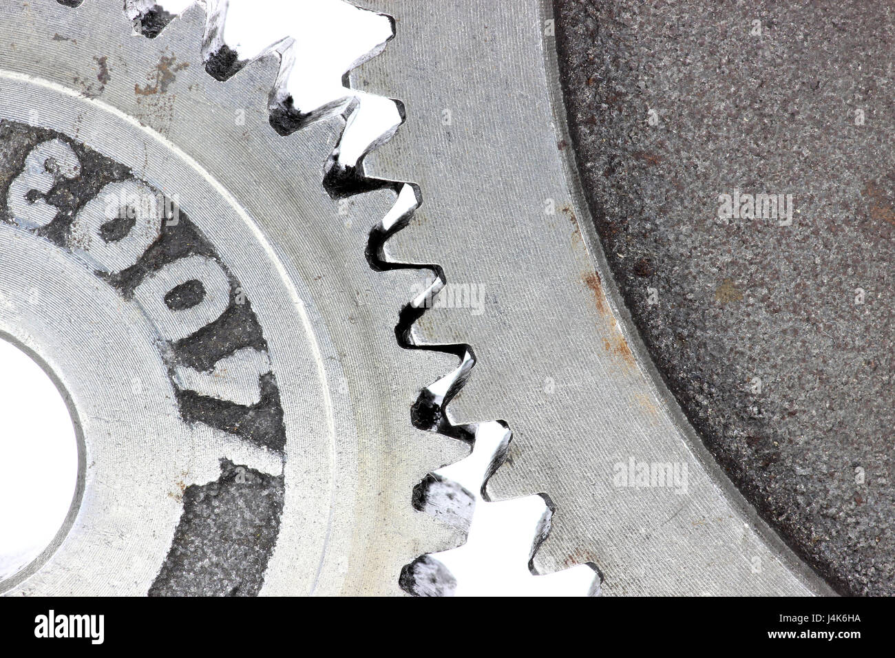 Cogs against white background Banque D'Images