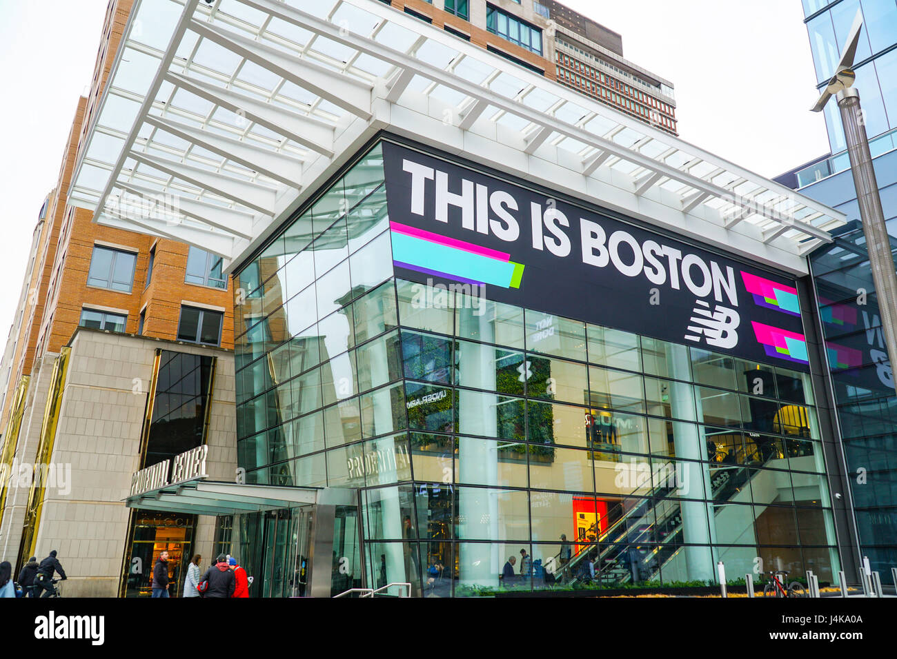 C'est la publicité à Boston Prudential Center - BOSTON , Massachusetts Banque D'Images