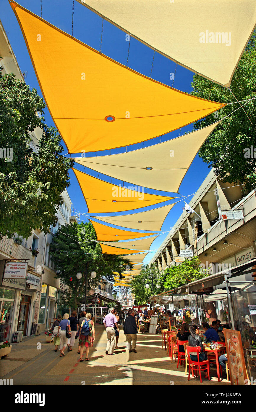Rue Ledra, reliant les 2 côtés de Nicosie (Lefkosia) la dernière capitale divisée du monde. Banque D'Images