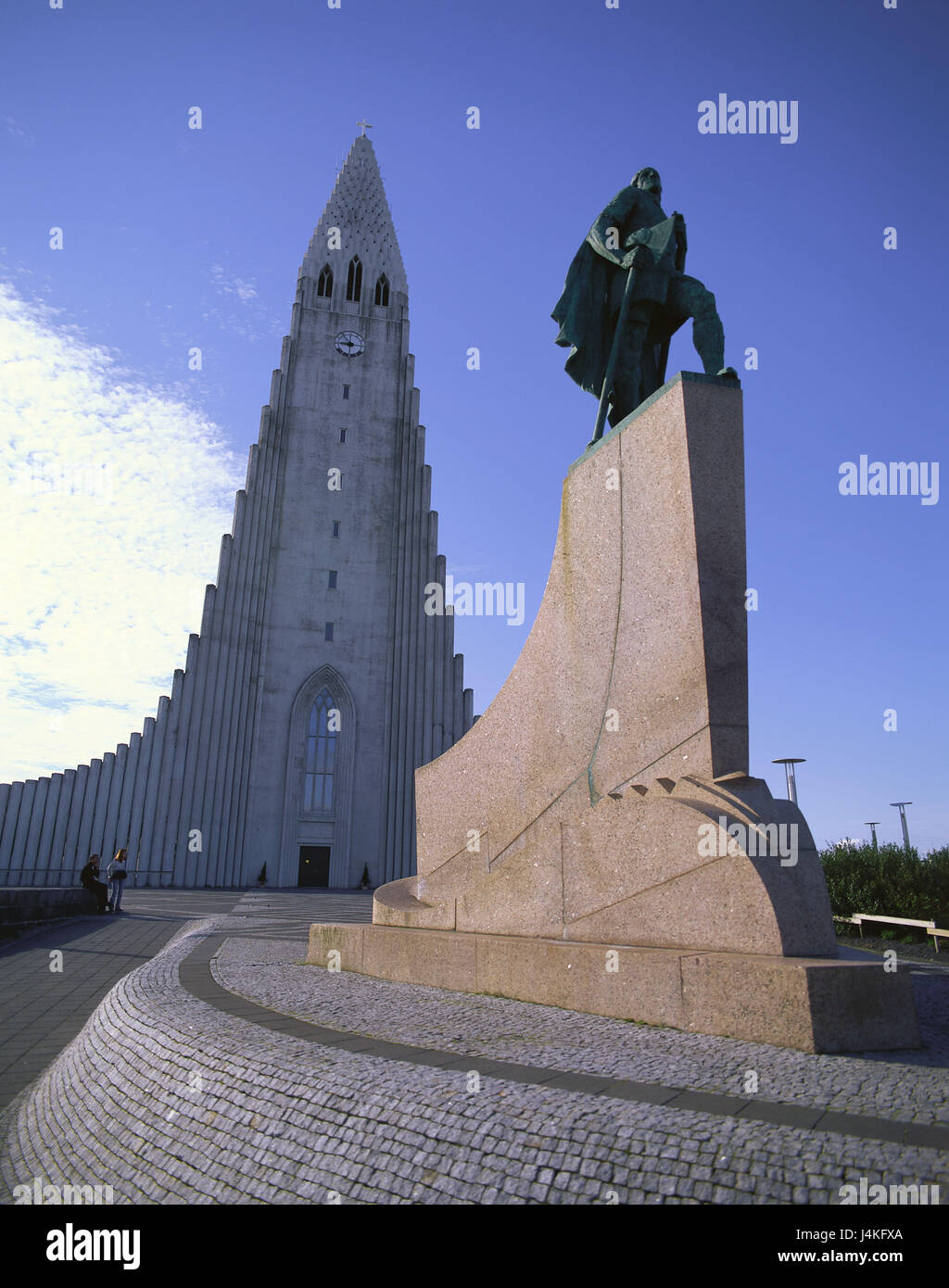 L'Islande, Reykjavik, Hallgrimskirkja, Leif Kahn's monument de l'Europe, l'activité, l'Islande, capitale, Hallgrimskirche, église, la structure, l'architecture, l'architecte d'état Gudhjón Samúelsson, en 1945 - en 1986, 73 m, style architectural, monument, marin, Leif Kahn, monument, lieu d'intérêts, de la culture, de l'extérieur Banque D'Images