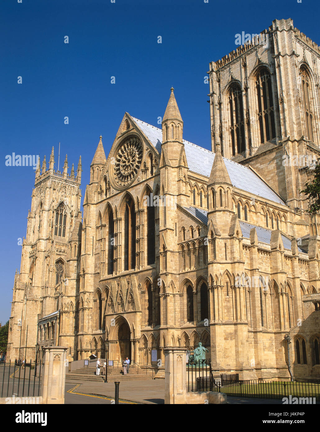 Grande-bretagne, North Yorkshire, York, York Minster Cathedral Europe, en Angleterre, au nord-est du pays, l'architecture, l'étroite structure, église, cathédrale, gothique, façade, grès, point d'intérêt Banque D'Images
