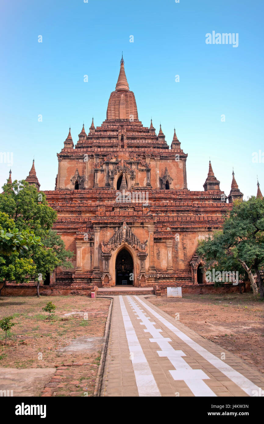 Le temple Sulamani est un temple bouddhiste situé dans le village de Minnanthu (sud-ouest de Bagan au Myanmar) Banque D'Images