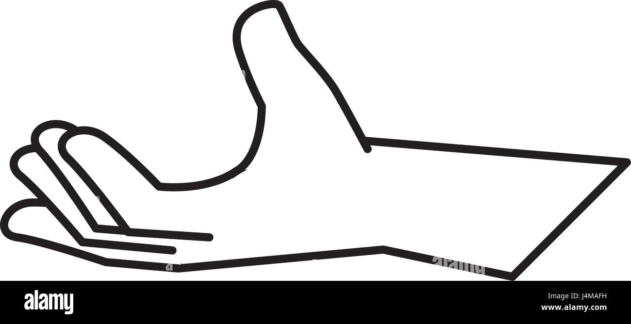 L'icône main isolé Illustration de Vecteur