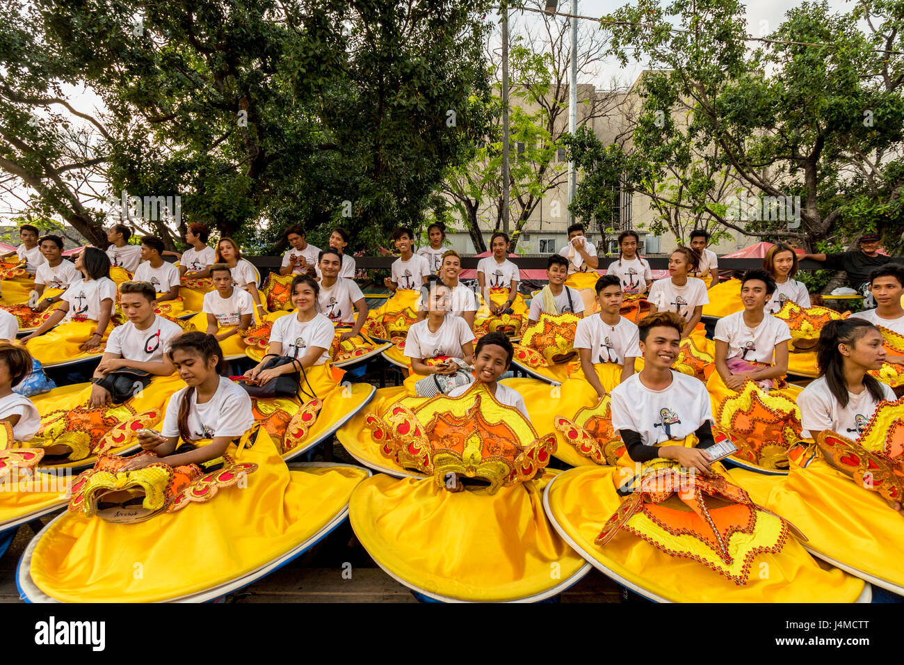 Des séances de pratique pour l'Aliwan Avril 2017 Manille Philippines Fiesta Banque D'Images