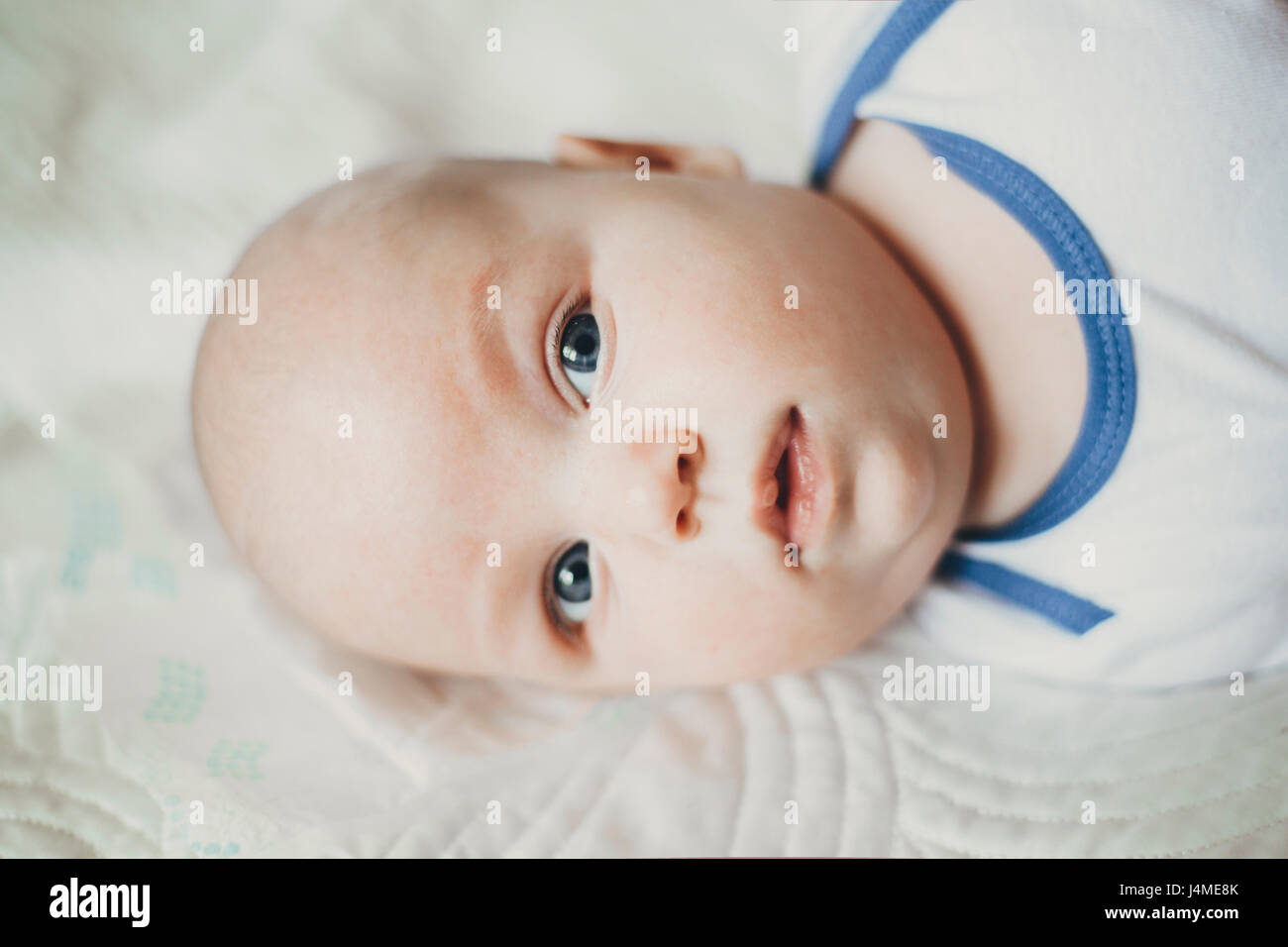 Portrait of Caucasian baby boy Banque D'Images