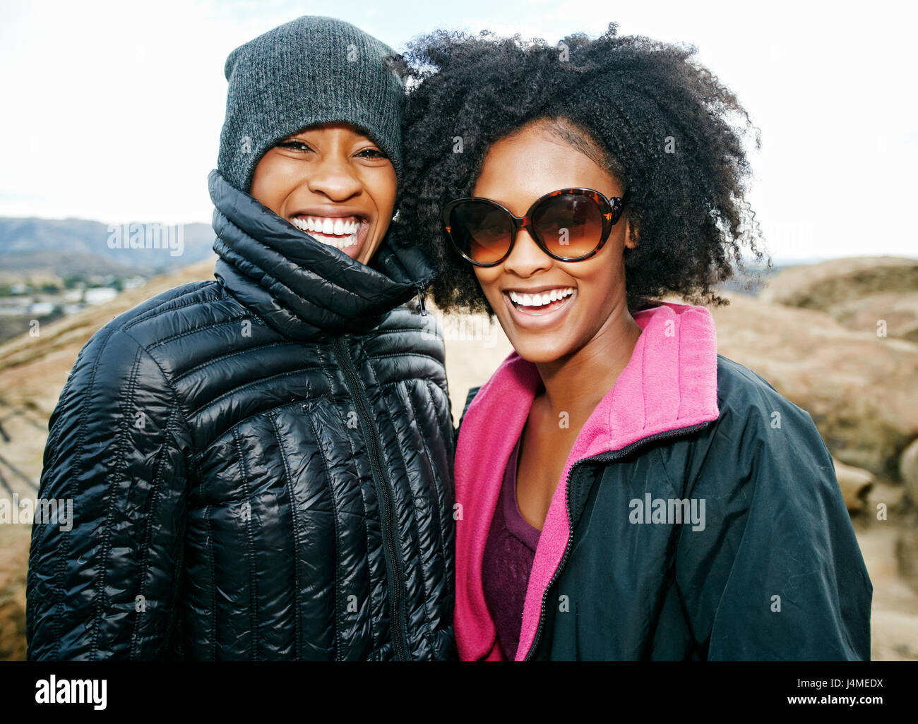 Portrait of smiling Black women Banque D'Images
