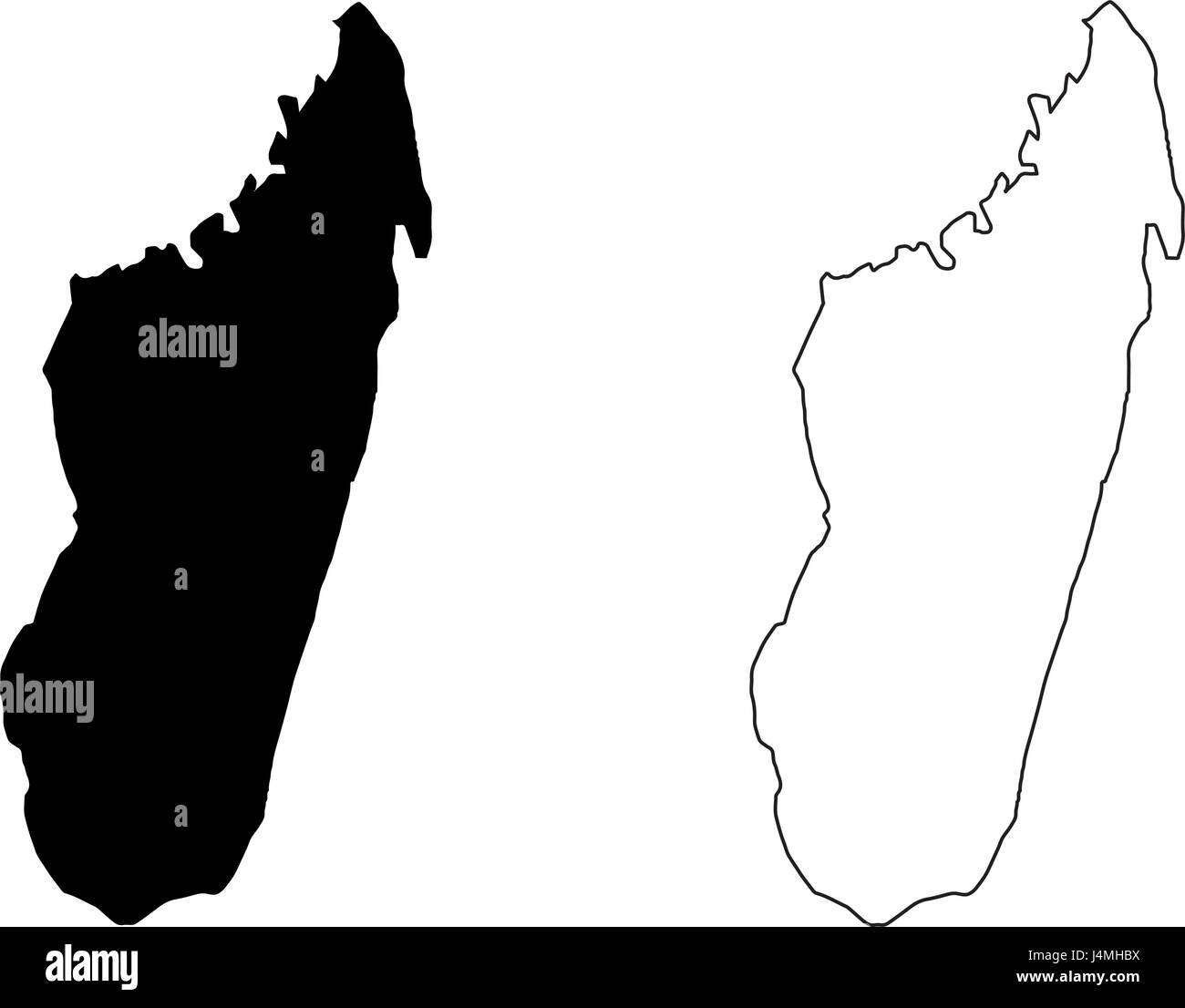 Madagascar map vector illustration, scribble croquis Madagascar Illustration de Vecteur