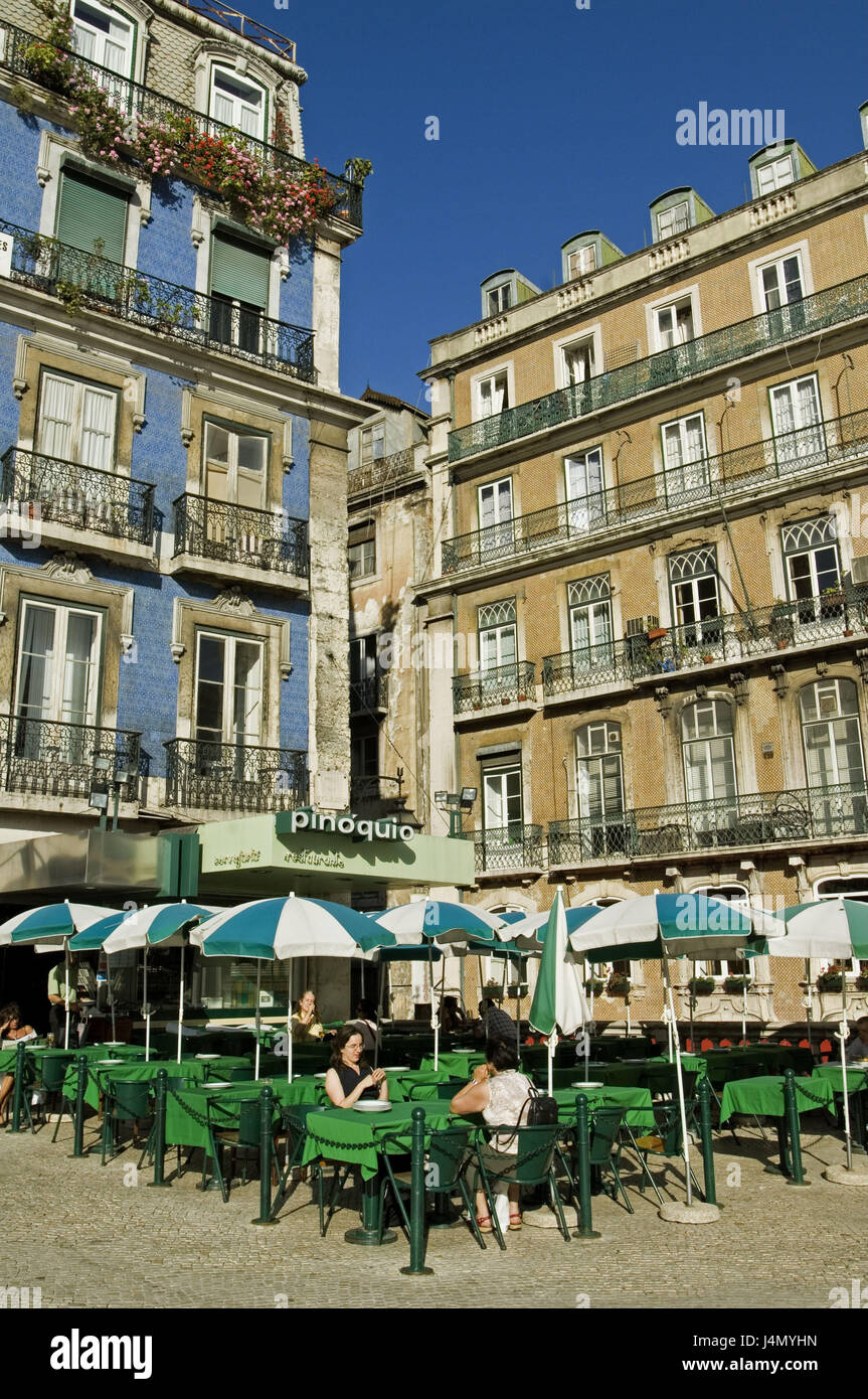 Bairro Alto, street cafe, Lisbonne, Portugal, Banque D'Images
