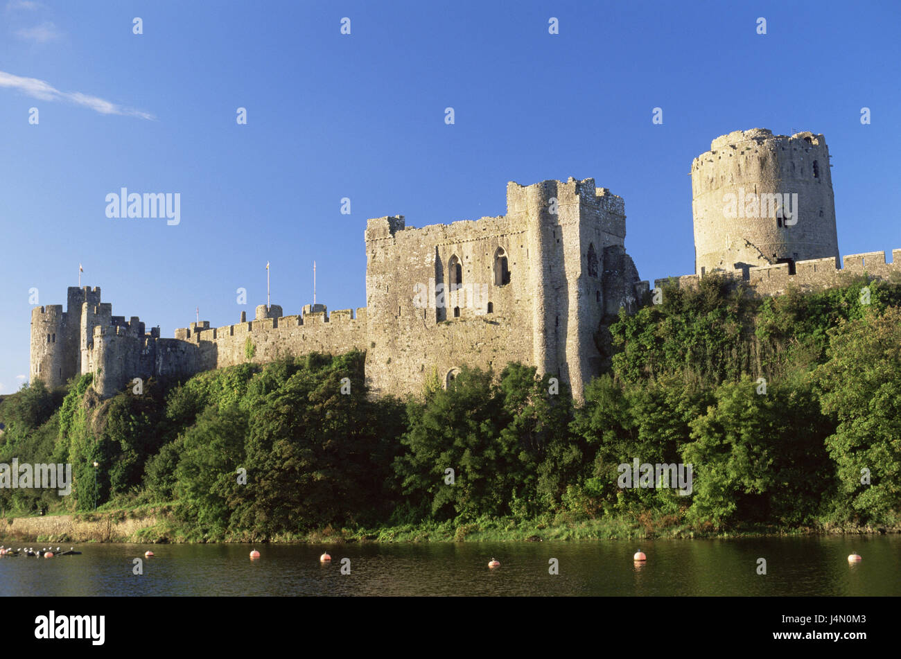 La Grande-Bretagne, pays de Galles, Pembrokeshire, Pembroke, verrou, serrure, parc du château, Château, parc du château, la structure, l'architecture, la place d'intérêt, destination, tourisme, Banque D'Images