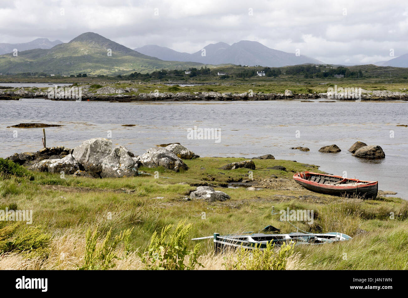 L'Irlande, Connacht, Connemara, comté de Galway, paysages côtiers, Banque D'Images