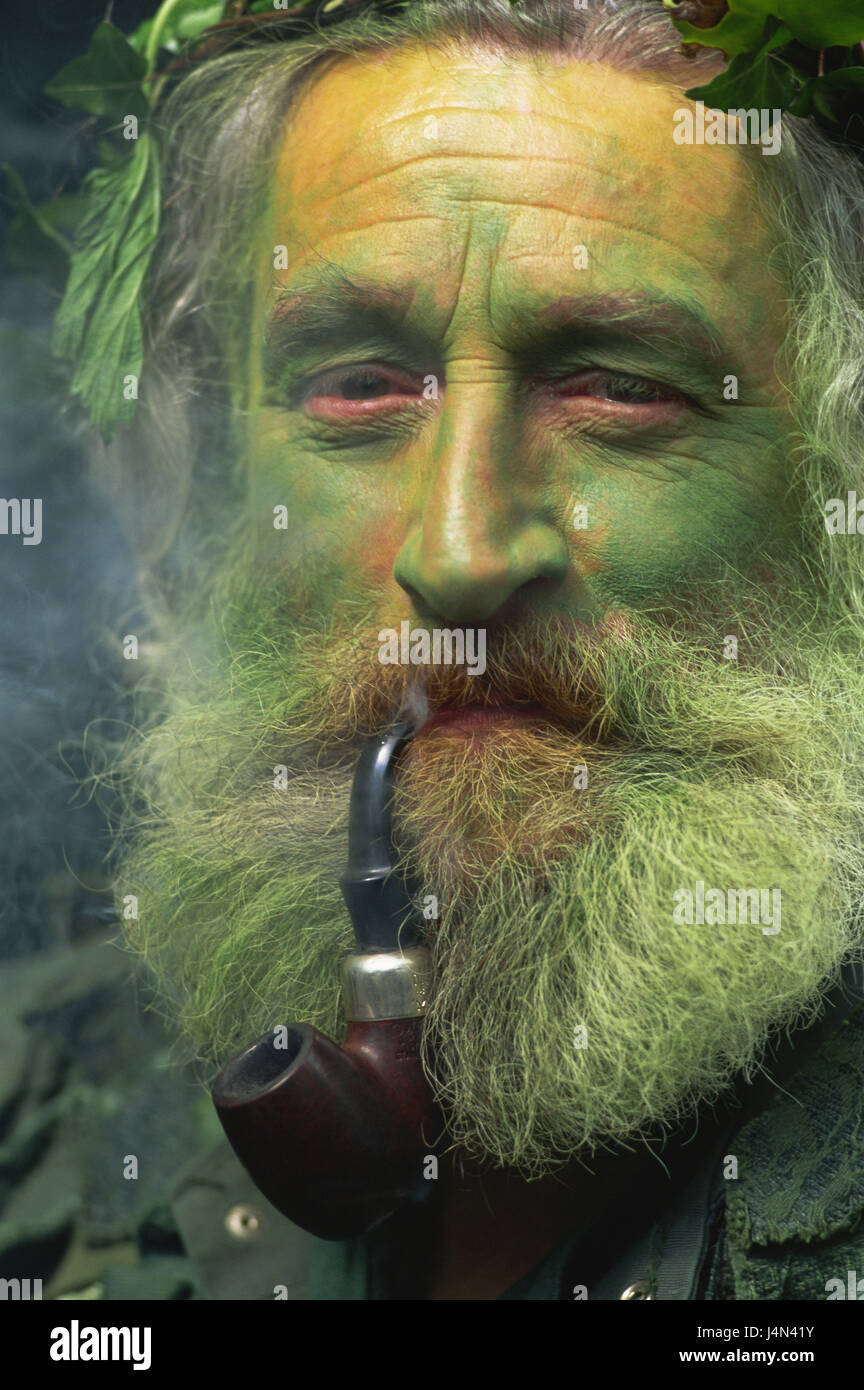 La Grande-Bretagne, l'Angleterre, Kent, Rochester, homme, doublure, goblin, Jack-dans-le-Vert, portrait, gondolé, le modèle ne libération, Banque D'Images