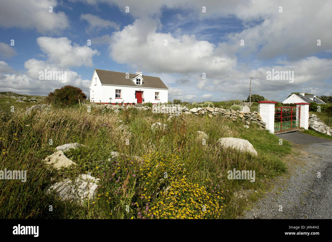 L'Irlande, Connacht, Connemara, comté de Galway, maison, Banque D'Images