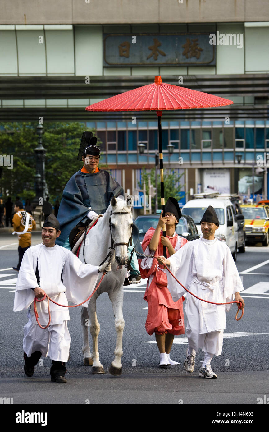 Japon, Tokyo, Kanda Miyojin enregistrer festival, Nihonbashi, procession, purge, Banque D'Images