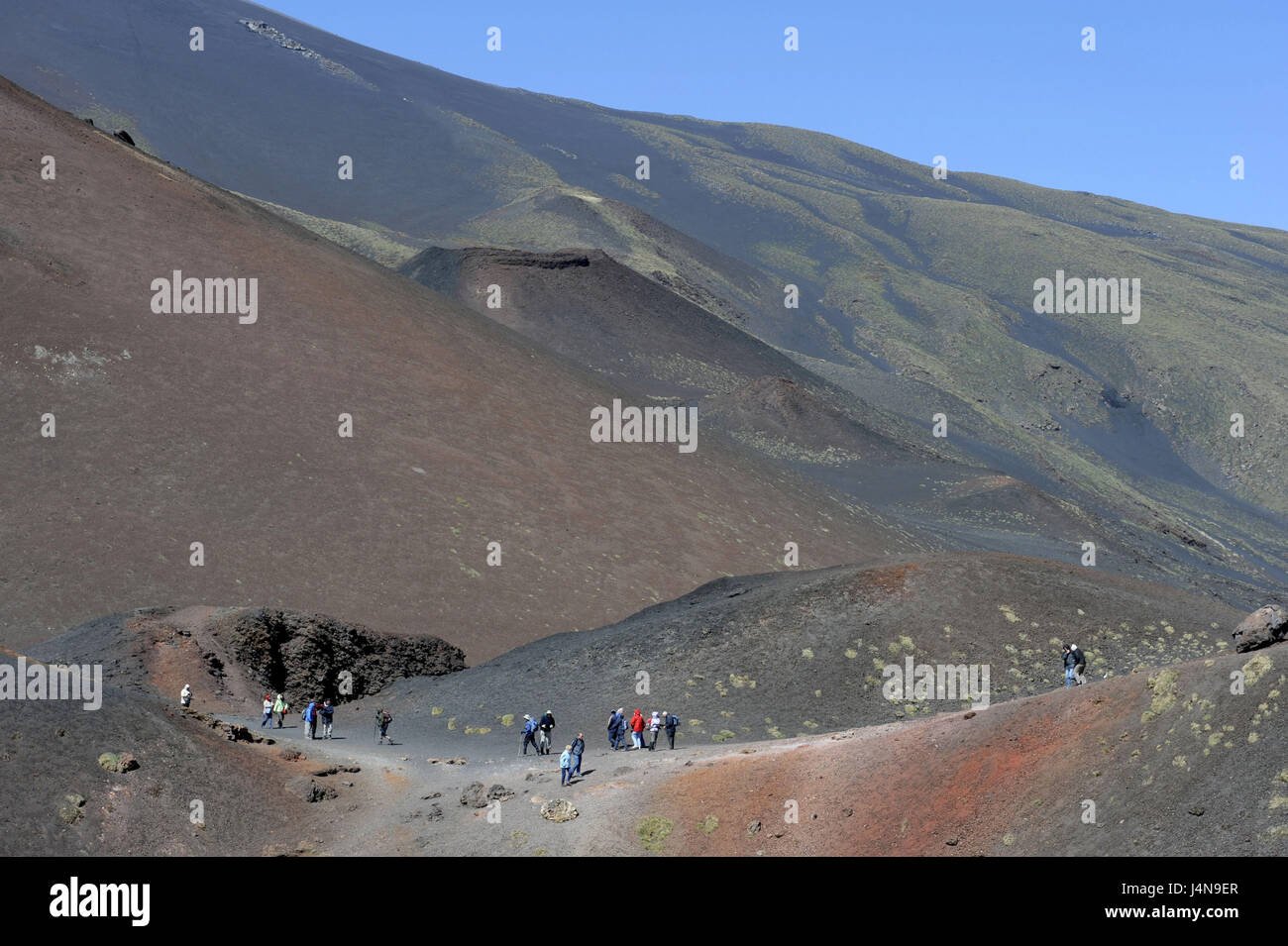 Italie, Sicile, etna, paysages touristiques, cratère, le modèle ne libération, Banque D'Images